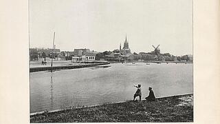 havelseitige Ansicht des Ortes Werder an der Havel