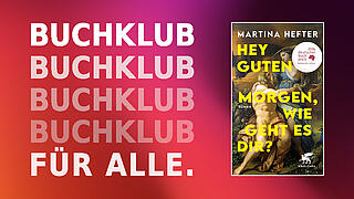 Buchcover von Hey guten Morgen wie geht es dir mit Buchklub Logo