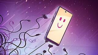 Ein davonfliegendes Handy