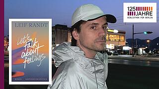 Fotocollage von Leif Randt mit seinem Roman